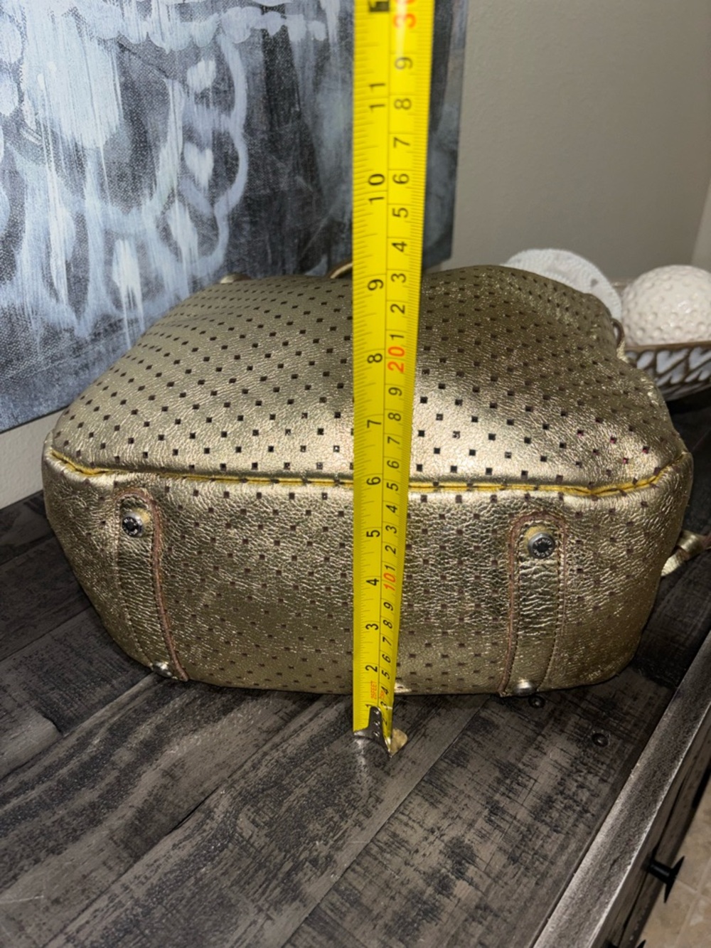 Plinio Visonà gold metallic top handle tote - Picture 7 of 10
